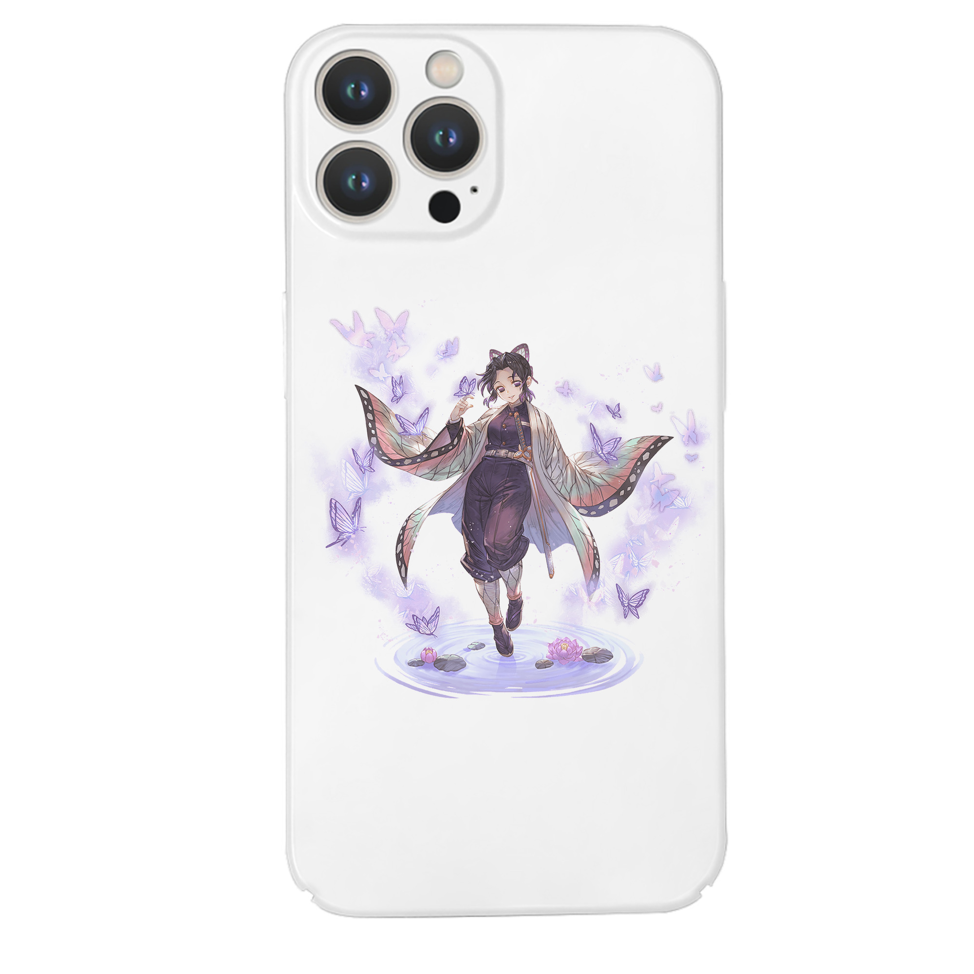 （画像用） 鬼滅の刃（きめつのやいば）蟲柱-胡蝶 しのぶ／こちょう しのぶ Kochou Shinobu 【iPhone 14シリーズ対応】ハードケース